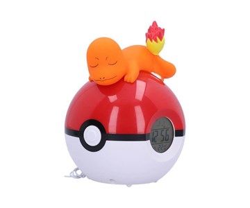 POKEMON OROLOGIO SVEGLIA DIGITALE POKEBALL CON LAMPADA CHARMANDER 18 CM