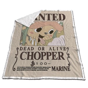AYMAX - ONE PIECE - Coperta Sherpa 130x170cm - Chopper "Dead or Alive"