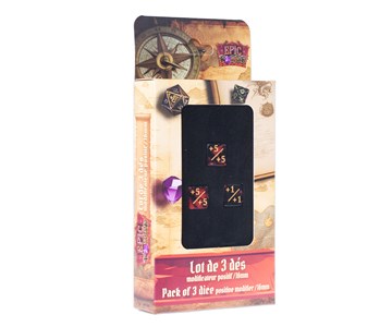 EPIC FORGE  3 Dices pack  Counter Dice + (red + black)