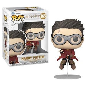 FUNKO POP  Harry Potter: Prisoner of Azkaban - 165 Harry w/Broom (Quidditch) 9 cm (SCATOLA DANNEGGIATA)