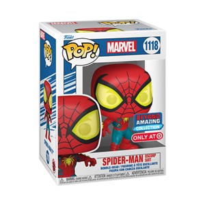 FUNKO POP  Marvel: Beyond Amazing - 1118 Spider-Man Oscorp Suit (Exclusive) 9 cm (SCATOLA DANNEGGIATA)