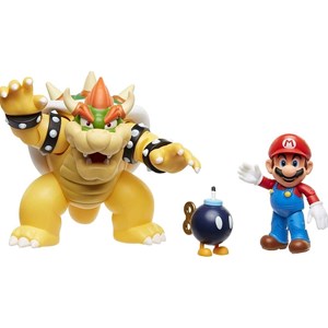 JAKKS PACIFIC Nintendo Super Mario Mario vs Bowser Diorama Set (serie 1)