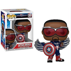 FUNKO POP Marvel: Captain America: Brave New World – Captain America 9 cm SCATOLA DANNEGGIATA