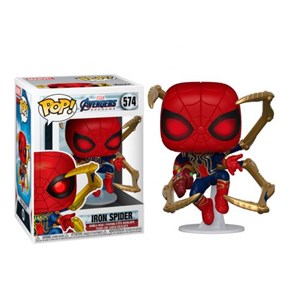 FUNKO POP  Marvel - Avengers Endgame - 574 Iron Spider W/ Nano Gauntlet 9 cm SCATOLA DANNEGGIATA