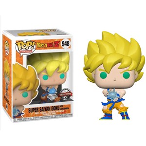 FUNKO POP Dragon Ball Z - 948 Goku Super Saiyan w/Kamehameha (Exclusive) (Diamond) 9 cm SCATOLA DANNEGGIATA