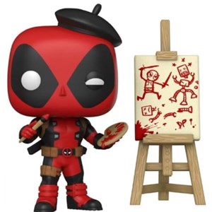 FUNKO POP  Marvel: Deadpool - 887 Deadpool as French Painter (Exclusive) 9 cm SCATOLA DANNEGGIATA