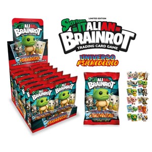 Skifidol Italian Brainrot TCG - Universo Psichedelico Display (12 Flowpack con all’interno1 Carta da Gioco Promo e 1 Action Figure 3D)