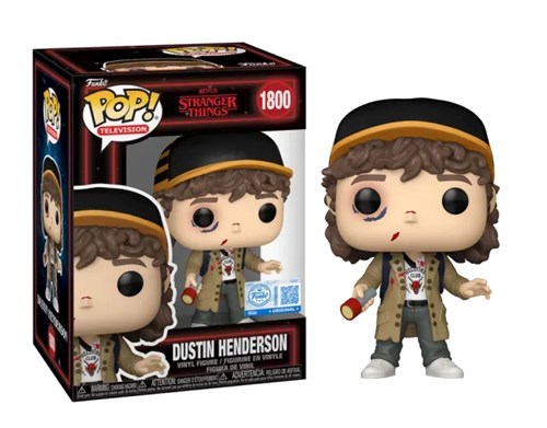 FUNKO POP Television: Stranger Things - 1800 Dustin Henderson (Exclusive) 9cm REPRINT 03/27