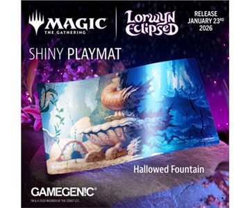 GAMEGENIC Magic: The Gathering - Lorwyn Eclipsed - Prime Shiny Playmat - Hallowed Fountain