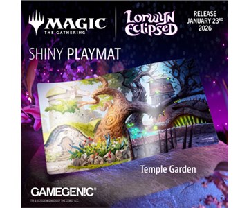 GAMEGENIC Magic: The Gathering - Lorwyn Eclipsed - Prime Shiny Playmat - Temple Garden