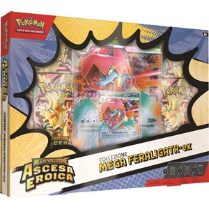 POKEMON - M2.5 Megaevoluzione Ascesa Eroica - Collezione Mega Emboar-EX, Mega Feraligatr-EX e Mega Meganium-EX - ITA