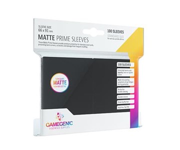 GAMEGENIC - Matte Prime Sleeves Black Pack (100)