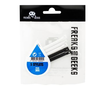 Stylet 3DS x5 (black and white) (in freaks and geeks bags + labels)