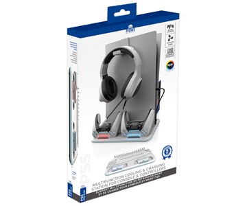 PS5/PS5 Slim RGB Cooling and Charging Station - White