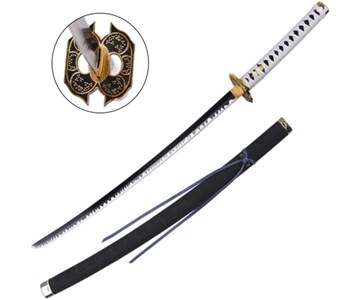 FL24923.55 Katana Fantasy Nera e Bianca - Acciaio 105cm