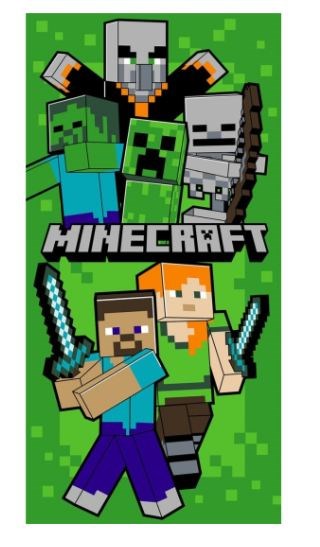Aymax - Minecraft - Asciugamano 70X140CM 100% POLYESTER