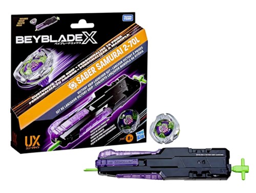Hasbro BeyBlade: BeyBlade X - Saber Samurai Victory Grip Launcher Set (G1862)