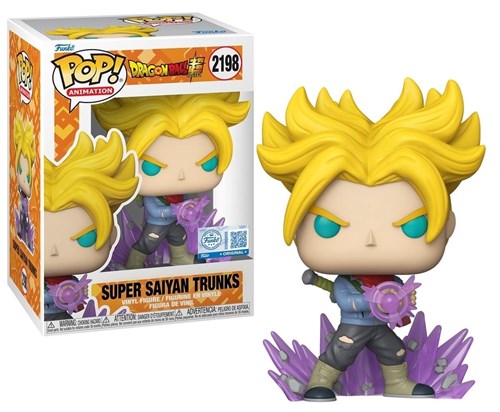 FUNKO POP Animation:  Dragon Ball - 2198 SS Trunks (Exclusive) (Glows In The Dark) 9cm