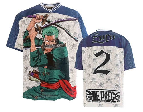 T-Shirt oversize traforata - One Piece Zoro - HOOP001 UOMO L-XL