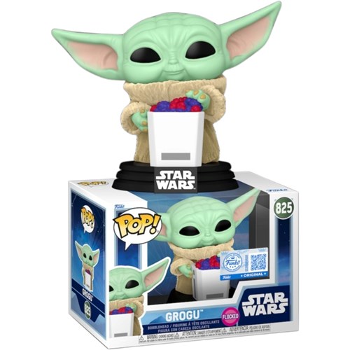 FUNKO POP Star Wars: Mandalorian & Grogu - 825 Grogu (Flocked) (Exclusive) 9cm