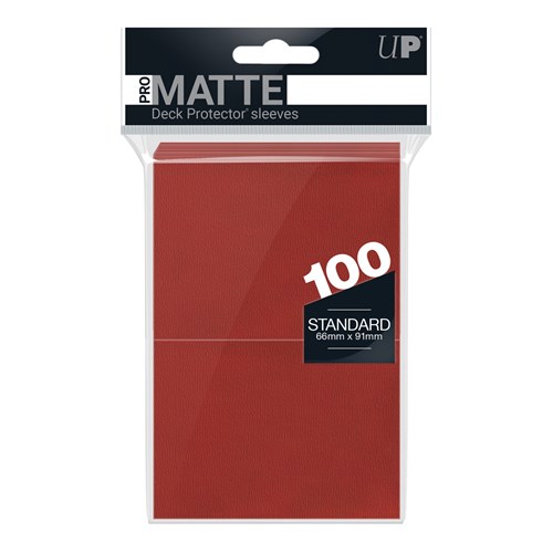 ULTRA PRO 100 Deck Protector Sleeves PRO-Matte Standard - Red