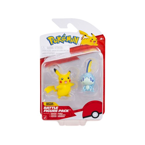 JAZWARES Battle Figure Pack: Pokemon - Sobble & Pikachu