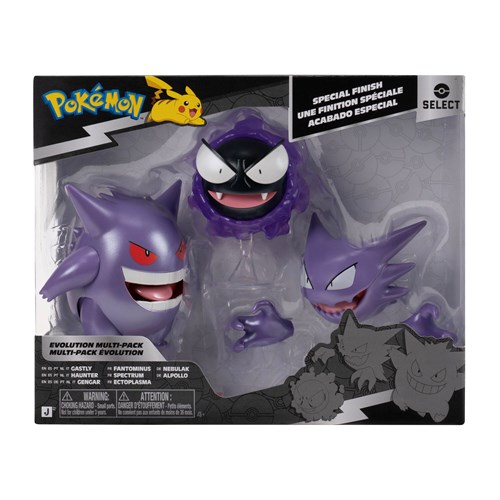 JAZWARES Battle Figure Pack: Pokemon - Gengar  Evolution 3pz