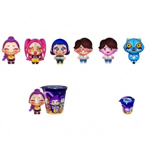 JAZWARES Peluche: Kpop Demon Hunters - Blind Cup Ramen Assortito 8pz 10cm