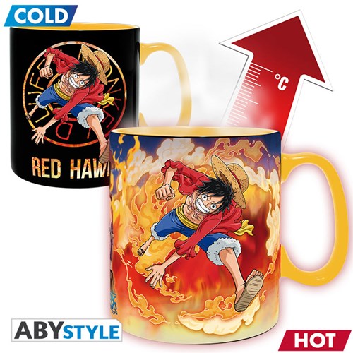 ABYSTYLE ONE PIECE - Mug Heat Change - 460 ml - Luffy e Sabo