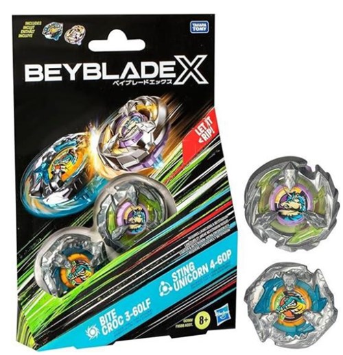 Hasbro BeyBlade X: Dual Pack - Bite Croc Sting Unicorn (G0199)