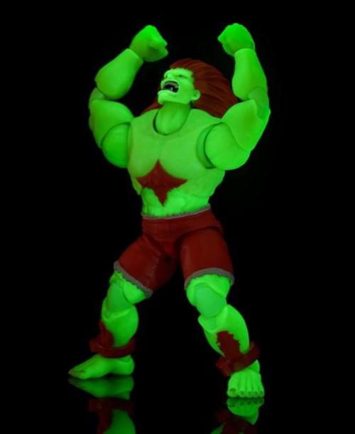 114685 - Street Fighter Ultra Ii Blanka Player 2 Glow In The Dark Action Figure Limited Edition