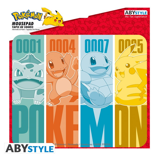ABYSTYLE - POKEMON - Flexible Mousepad - Kanto Starters