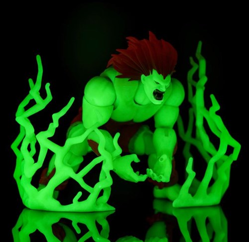 114685 - Street Fighter Ultra Ii Blanka Player 2 Glow In The Dark Action Figure Limited Edition
