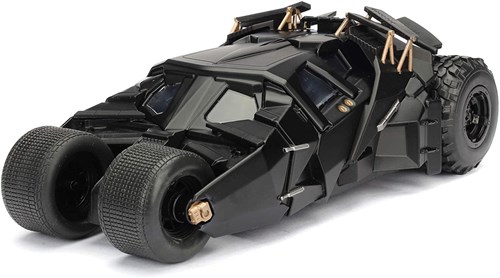 BATMAN : IL CAVALIERE OSCURO -BATMAN &  BATMOBILE DIECAST MODEL SCALA 1/24