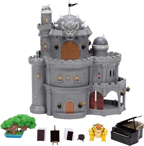 JAKKS PACIFIC Super Mario Galaxy Bowser Deluxe Playset Castello (DAMAGED BOX)