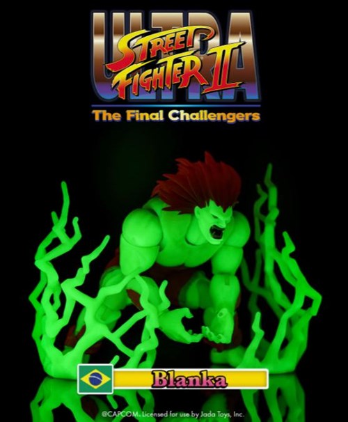 114685 - Street Fighter Ultra Ii Blanka Player 2 Glow In The Dark Action Figure Limited Edition